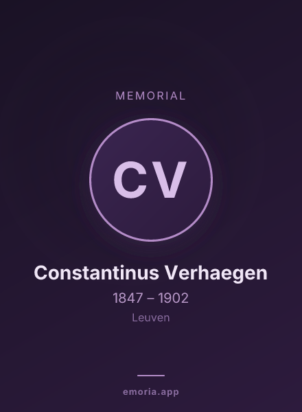 Memorial portrait of Constantinus Verhaegen