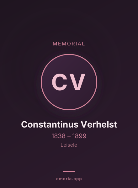 Memorial portrait of Constantinus Verhelst