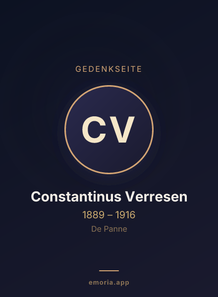 Gedenkportrait von Constantinus Verresen