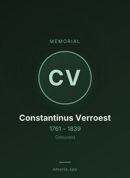 Memorial portrait of Constantinus Verroest
