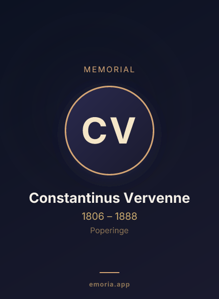 Memorial portrait of Constantinus Vervenne