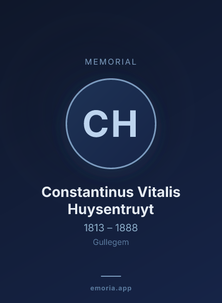 Memorial portrait of Constantinus Vitalis Huysentruyt