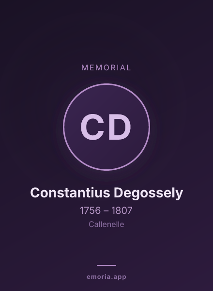 Memorial portrait of Constantius Degossely