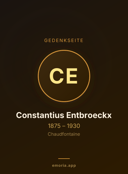 Gedenkportrait von Constantius Entbroeckx
