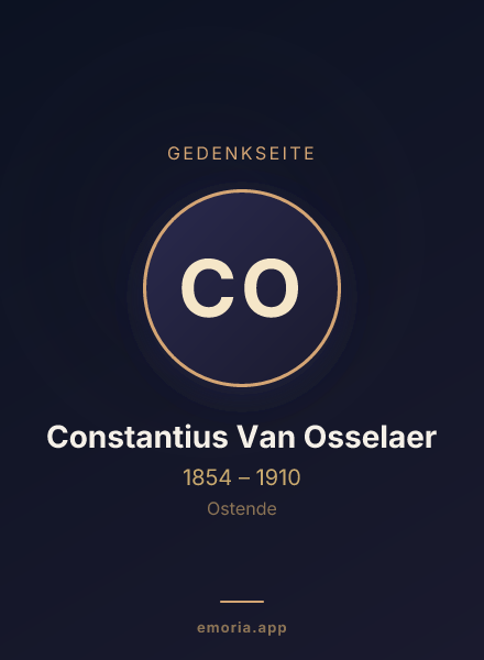 Gedenkportrait von Constantius Van Osselaer