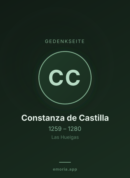 Gedenkportrait von Constanza de Castilla