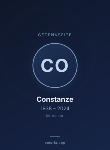 Gedenkportrait von Constanze