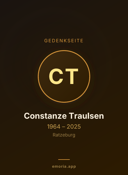 Gedenkportrait von Constanze Traulsen