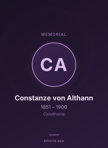Memorial portrait of Constanze von Althann