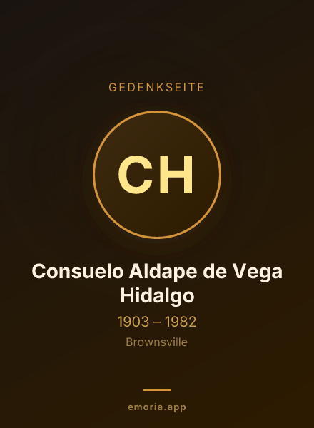 Gedenkportrait von Consuelo Aldape de Vega Hidalgo