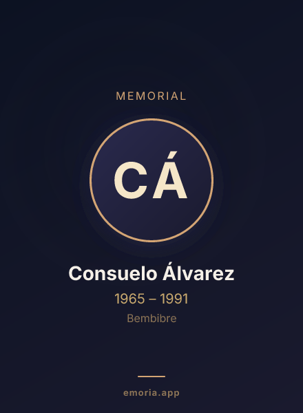 Memorial portrait of Consuelo Álvarez