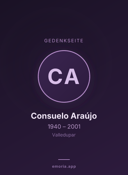 Gedenkportrait von Consuelo Araújo