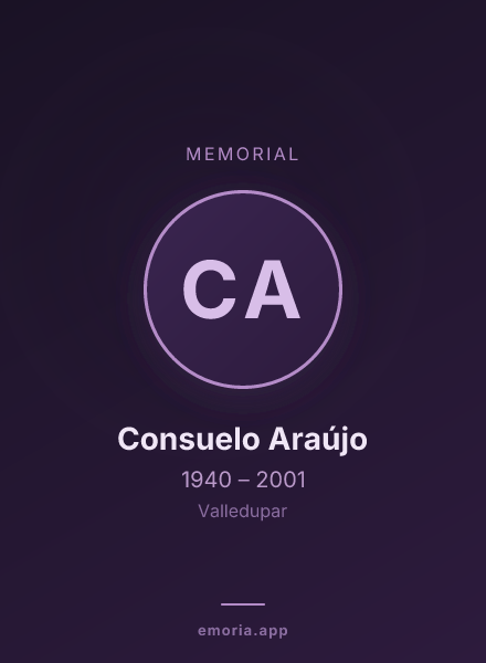 Memorial portrait of Consuelo Araújo