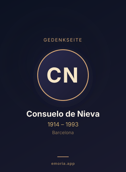 Gedenkportrait von Consuelo de Nieva