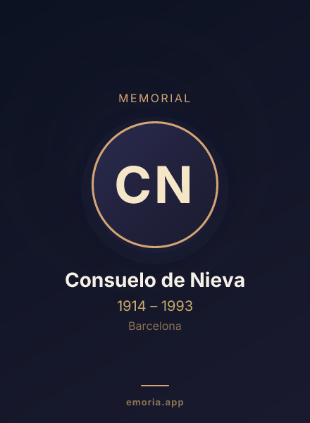 Memorial portrait of Consuelo de Nieva