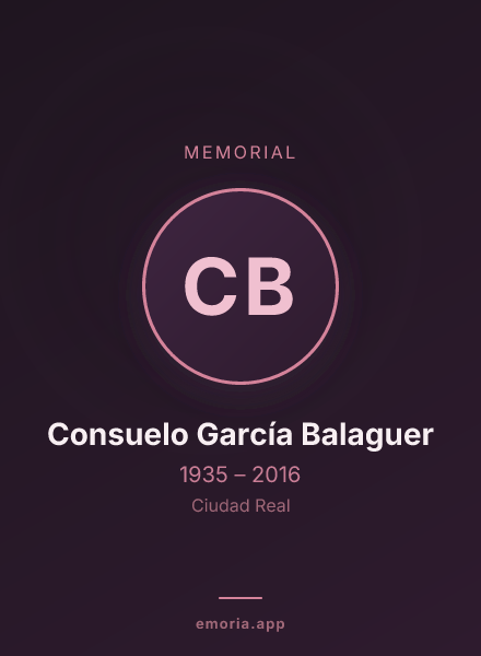 Memorial portrait of Consuelo García Balaguer
