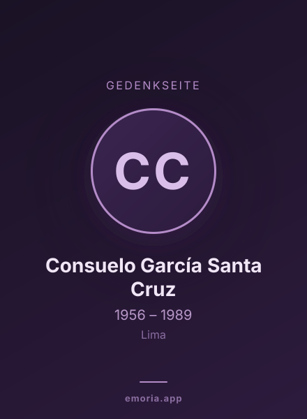 Gedenkportrait von Consuelo García Santa Cruz