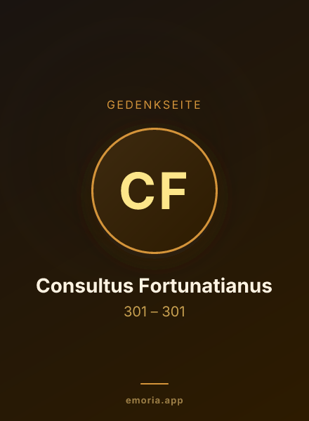 Gedenkportrait von Consultus Fortunatianus