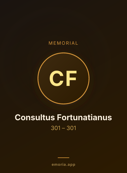 Memorial portrait of Consultus Fortunatianus