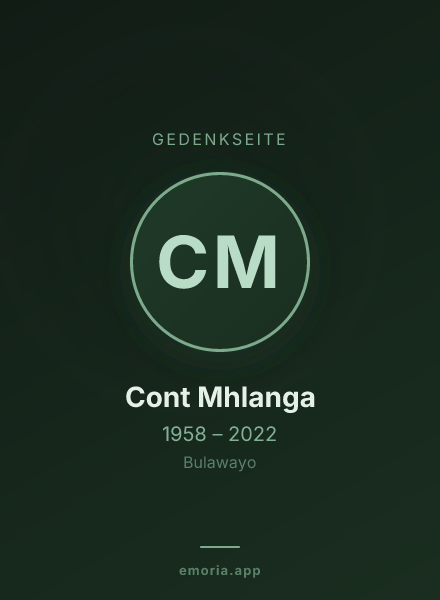 Gedenkportrait von Cont Mhlanga