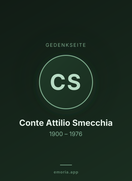 Gedenkportrait von Conte Attilio Smecchia