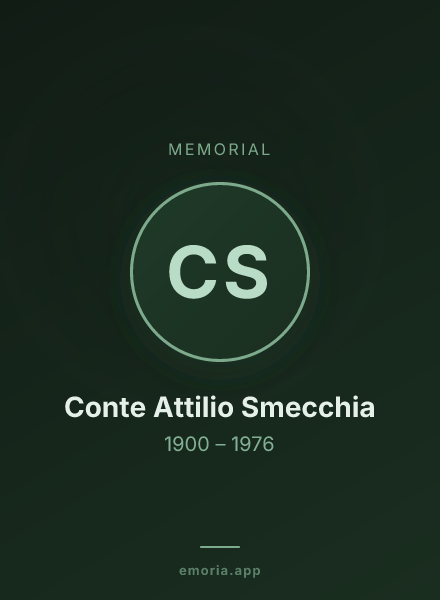 Memorial portrait of Conte Attilio Smecchia