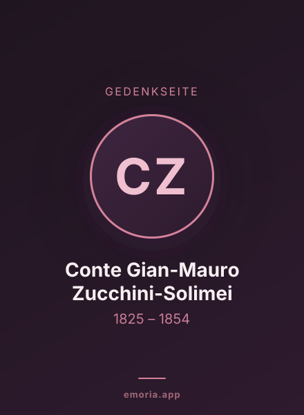 Gedenkportrait von Conte Gian-Mauro Zucchini-Solimei