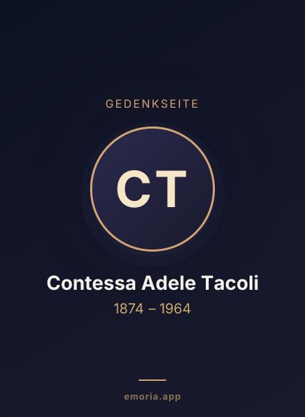 Gedenkportrait von Contessa Adele Tacoli