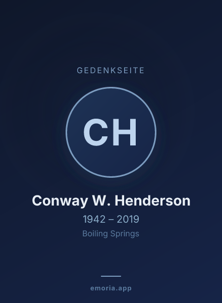 Gedenkportrait von Conway W. Henderson