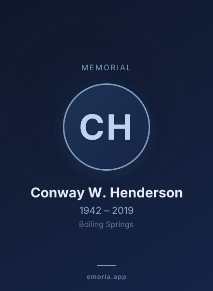 Memorial portrait of Conway W. Henderson