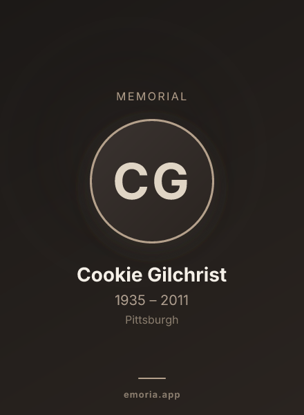Memorial portrait of Cookie Gilchrist