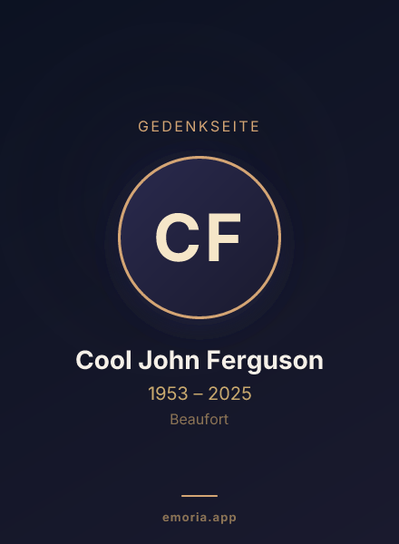 Gedenkportrait von Cool John Ferguson
