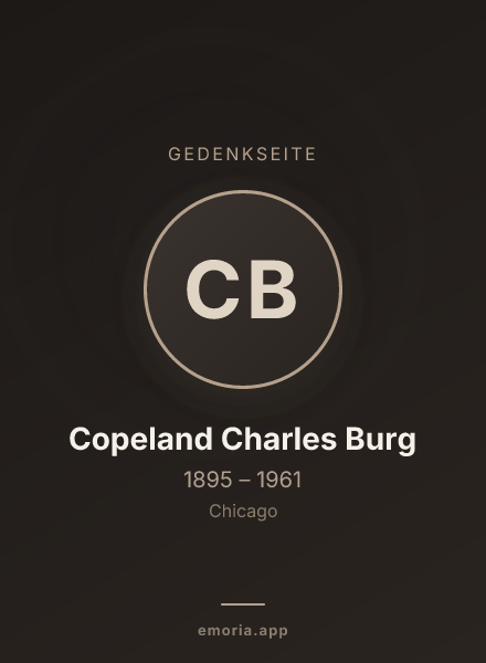 Gedenkportrait von Copeland Charles Burg