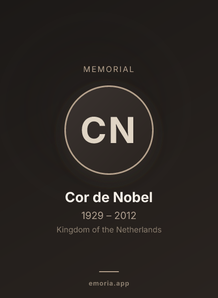 Memorial portrait of Cor de Nobel