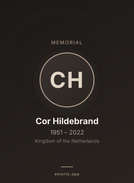 Memorial portrait of Cor Hildebrand