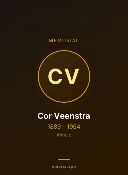 Memorial portrait of Cor Veenstra