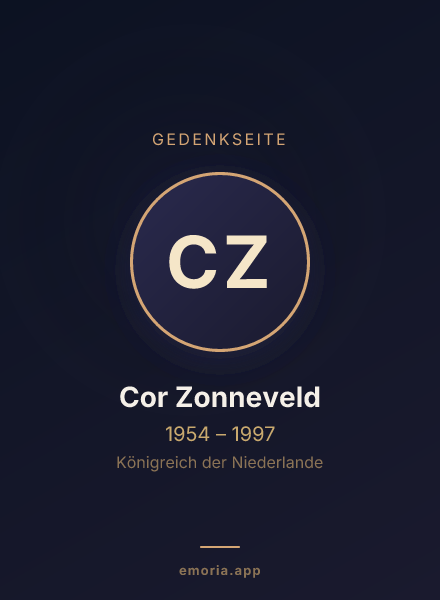 Gedenkportrait von Cor Zonneveld