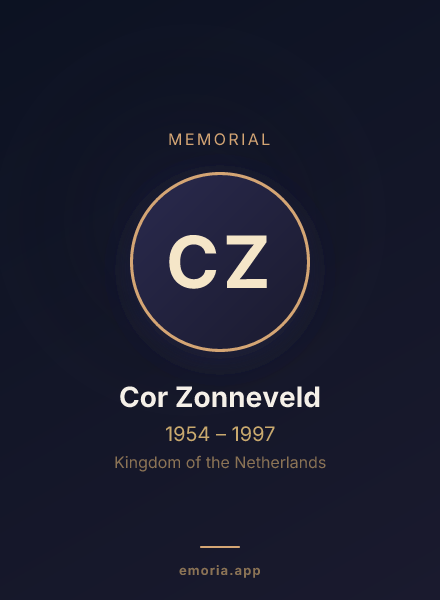 Memorial portrait of Cor Zonneveld