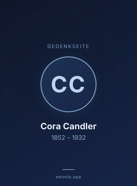 Gedenkportrait von Cora Candler