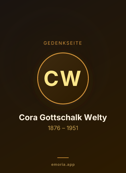 Gedenkportrait von Cora Gottschalk Welty