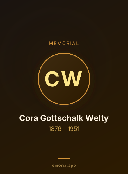 Memorial portrait of Cora Gottschalk Welty