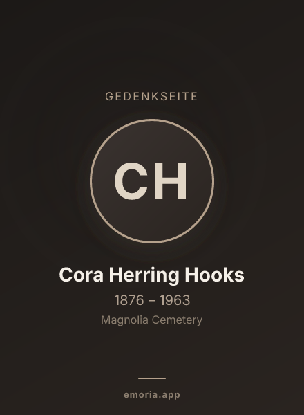 Gedenkportrait von Cora Herring Hooks