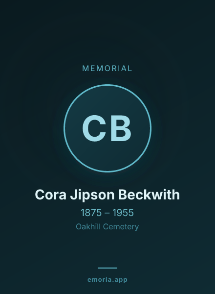 Memorial portrait of Cora Jipson Beckwith