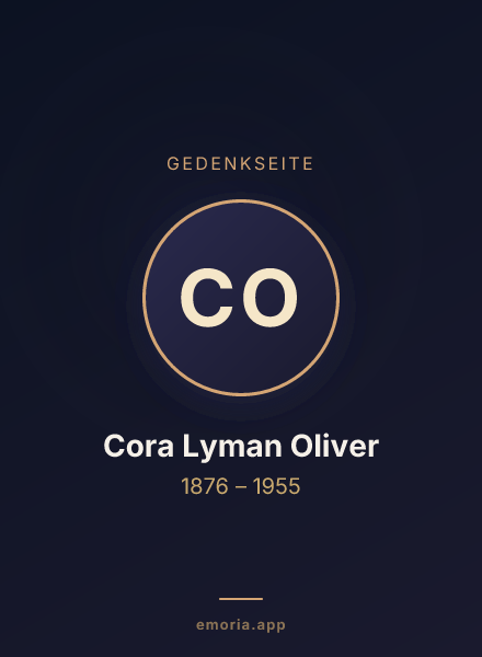 Gedenkportrait von Cora Lyman Oliver