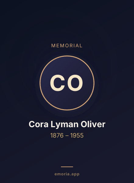 Memorial portrait of Cora Lyman Oliver
