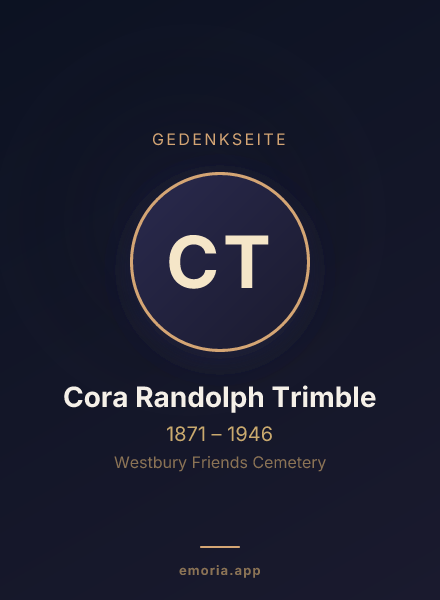 Gedenkportrait von Cora Randolph Trimble