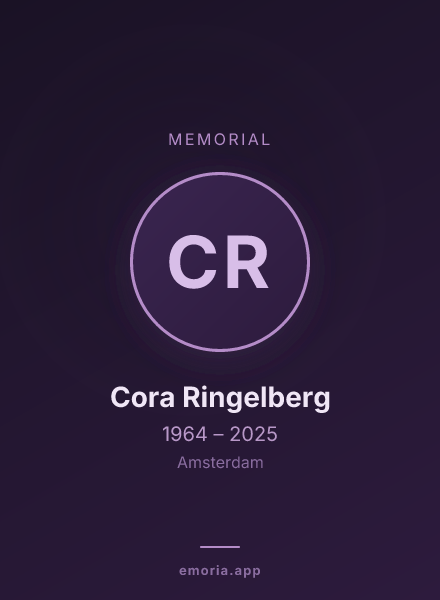 Memorial portrait of Cora Ringelberg