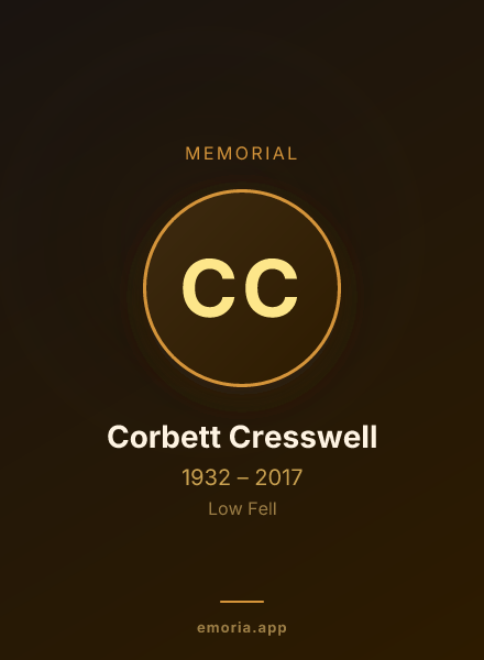 Memorial portrait of Corbett Cresswell