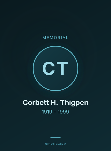 Memorial portrait of Corbett H. Thigpen