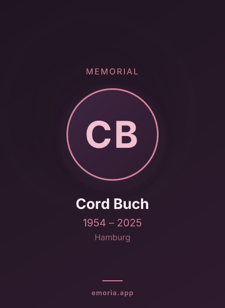 Memorial portrait of Cord Buch